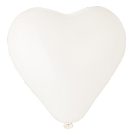 Гелиевый шар в форме сердца белый